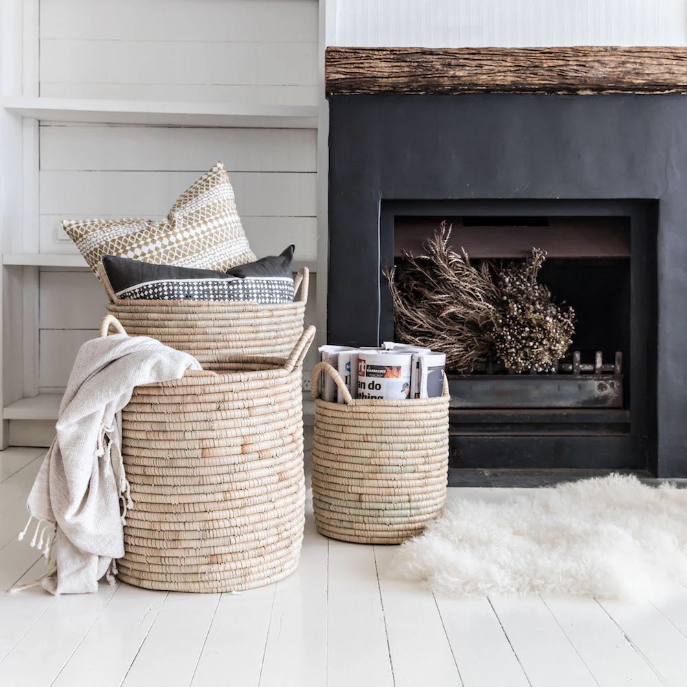 Handmade Malawian Planter Basket with Handles
