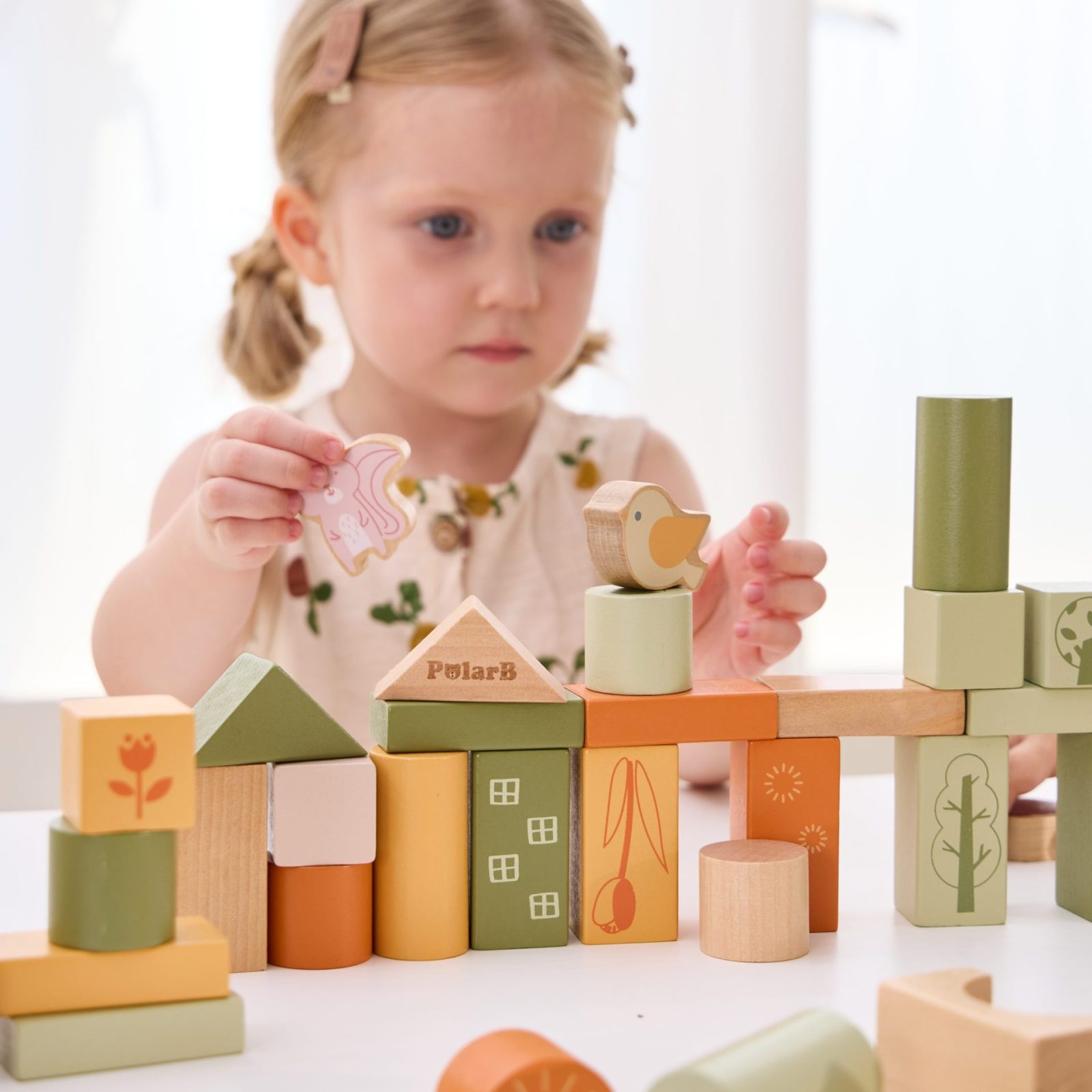 50-Piece Wooden Block Set