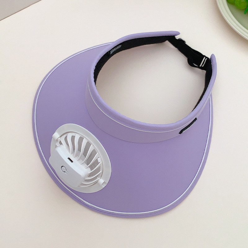 Sun-Shade Cap with Adjustable Fan