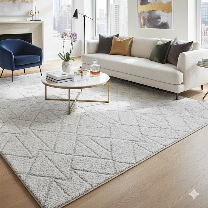 Alloy Diamond Light Grey Rug