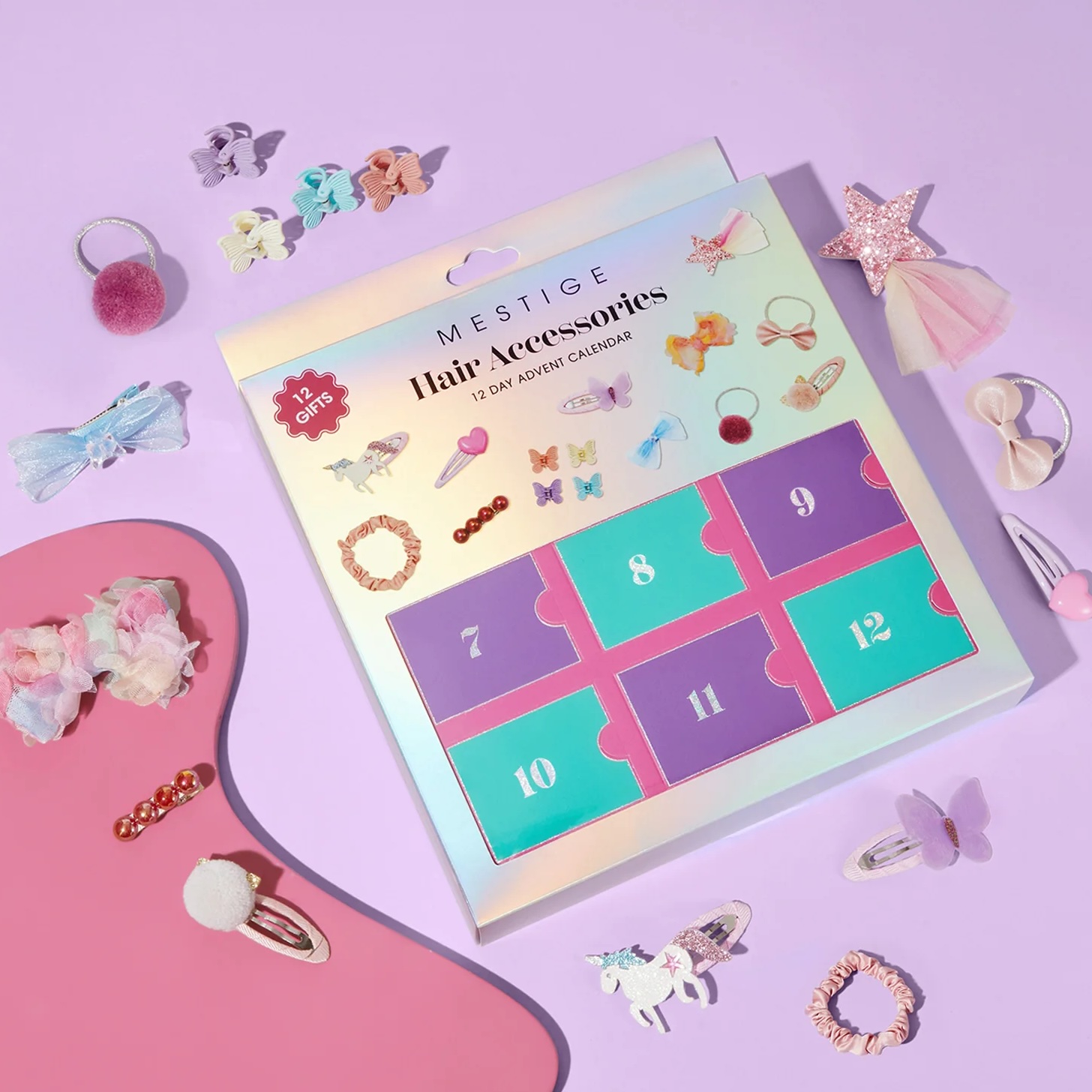 12 Days Pastel Hair Accessories Advent Calendar