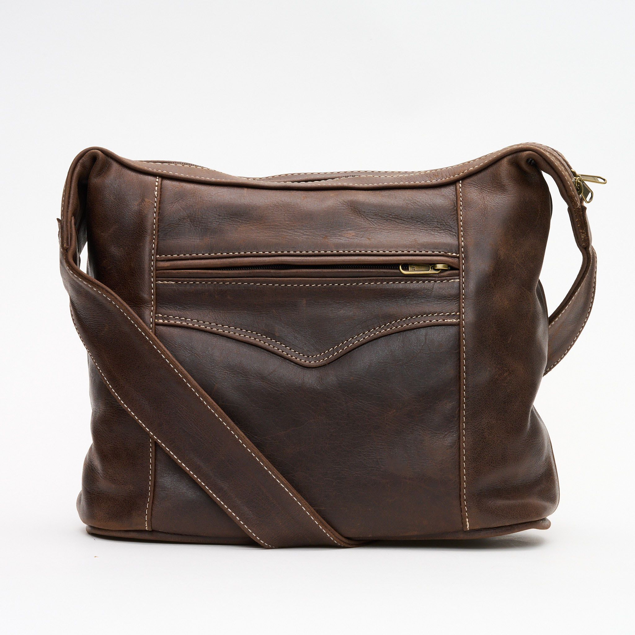 Genuine Leather Page Crossbody Bag
