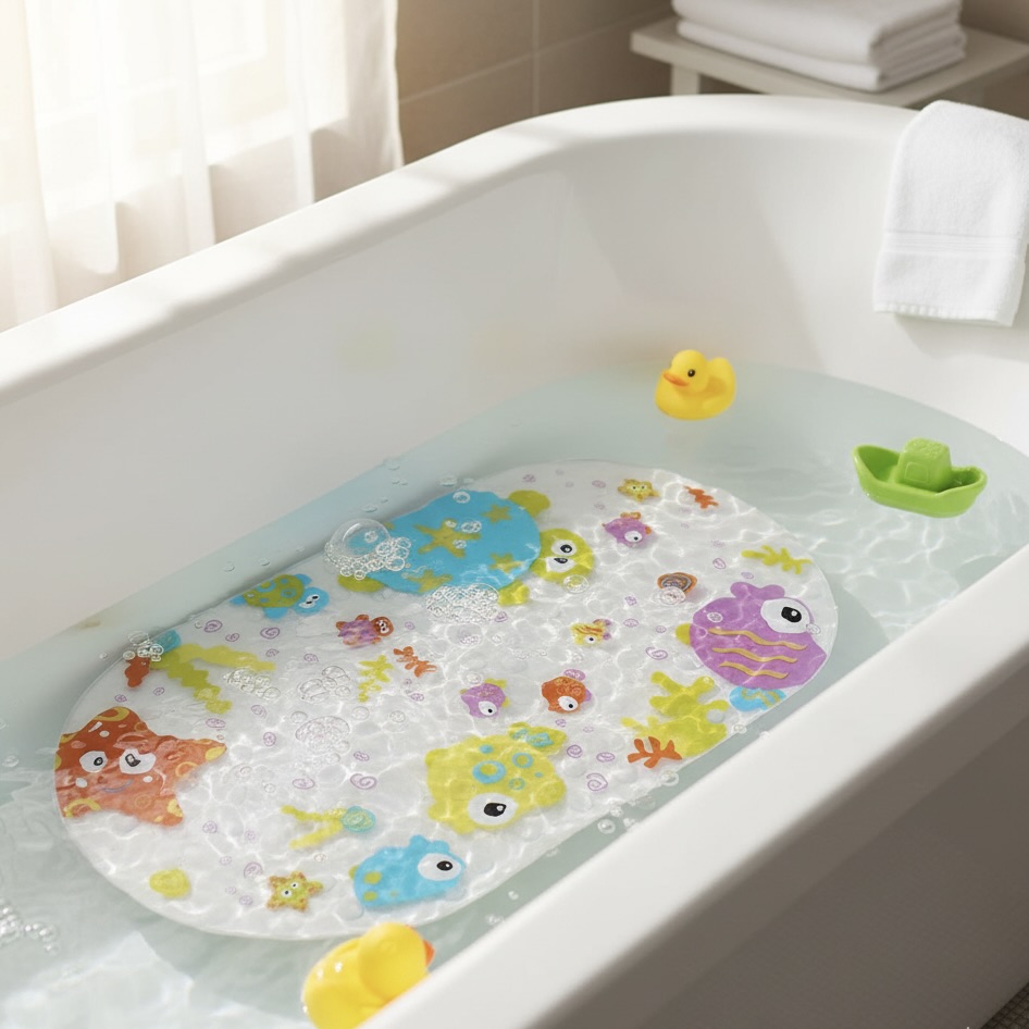 Turtle and Starfish Baby Bath Mat