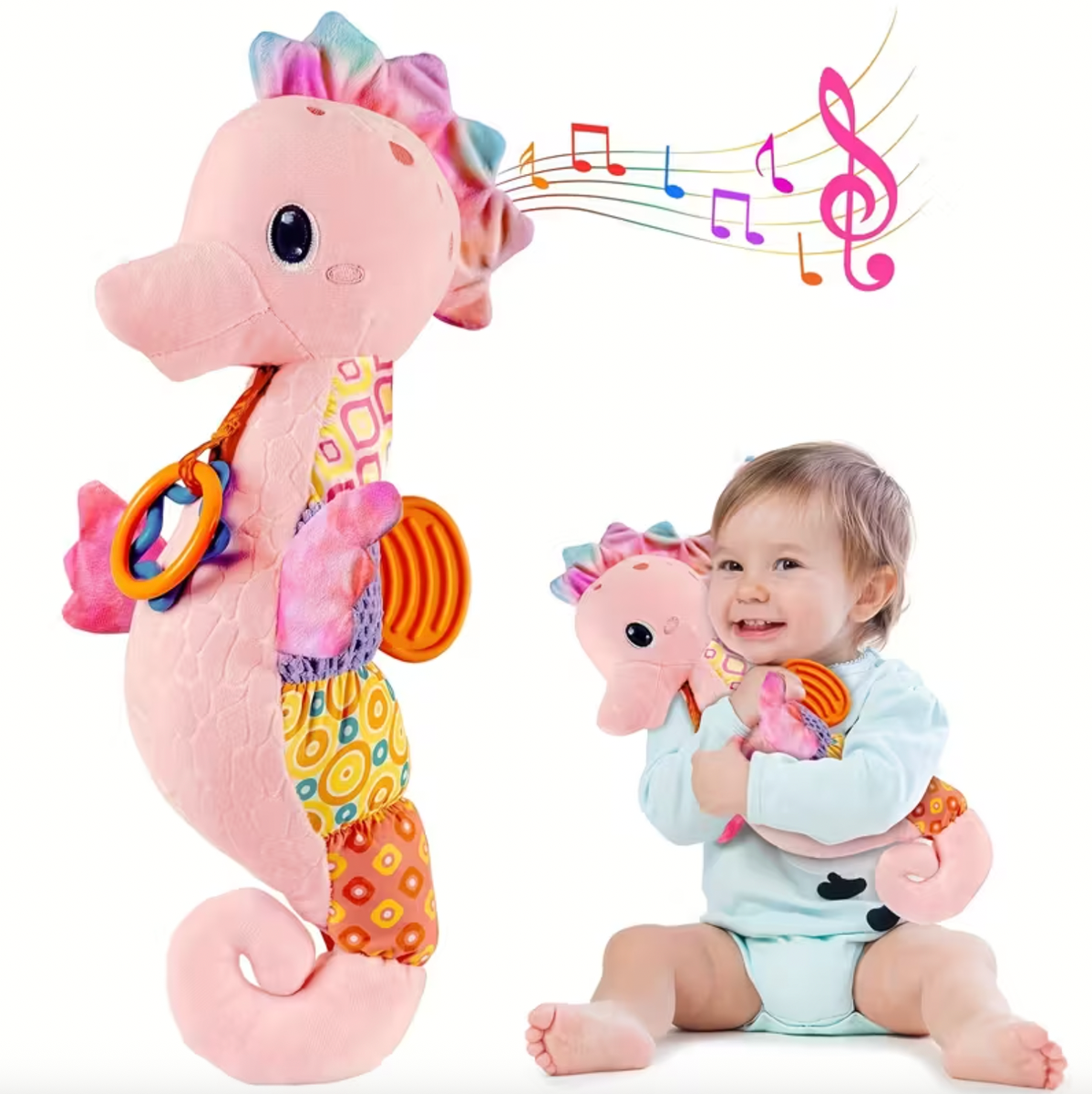 Sensory Musical Seahorse Plush Toy