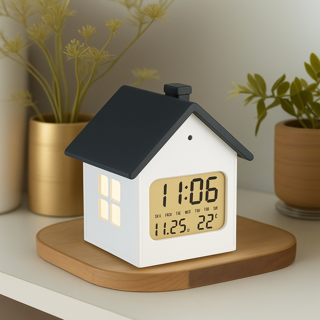 Digital LCD Display Calendar and Temperature Alarm Clock