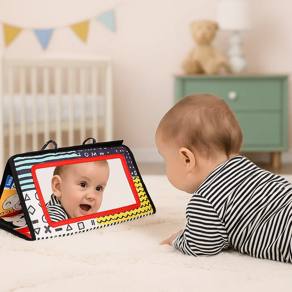 Foldable Double-Sided Baby Mirror Toy