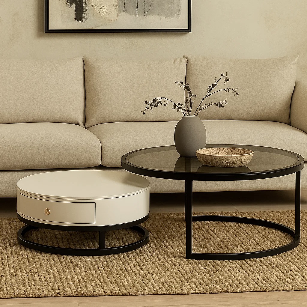Gemini Glass Top Nesting Table — R1999 on OneDayOnly (was R3500)