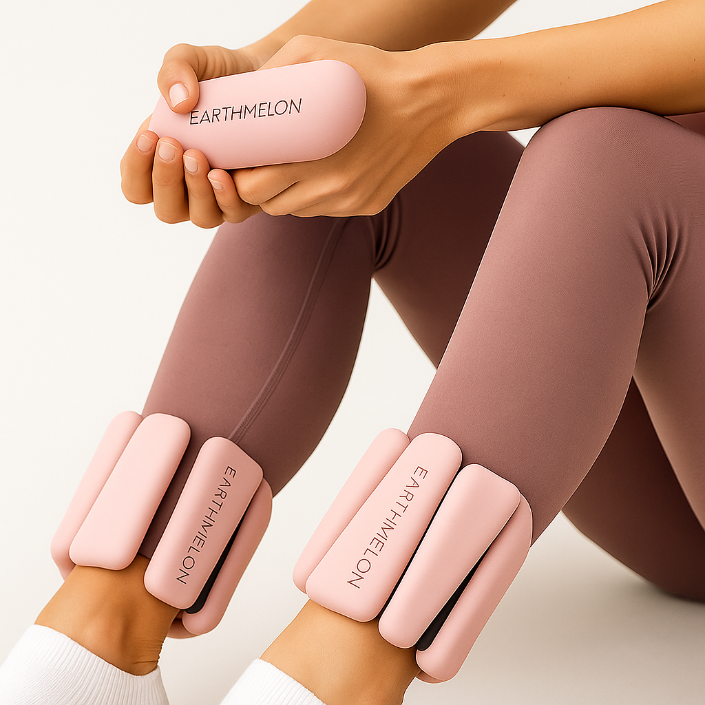 4-Piece Premium Aesthetic Silicone Dumbbell Bars and Ankle Weights Set