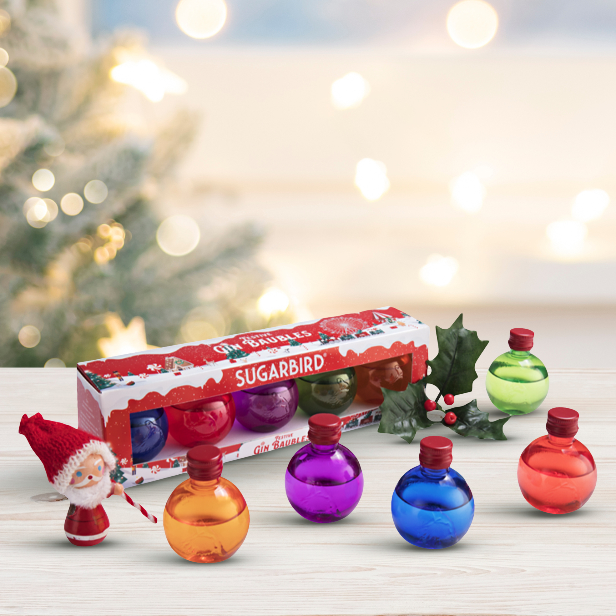 2x 5's Festive Gin Baubles