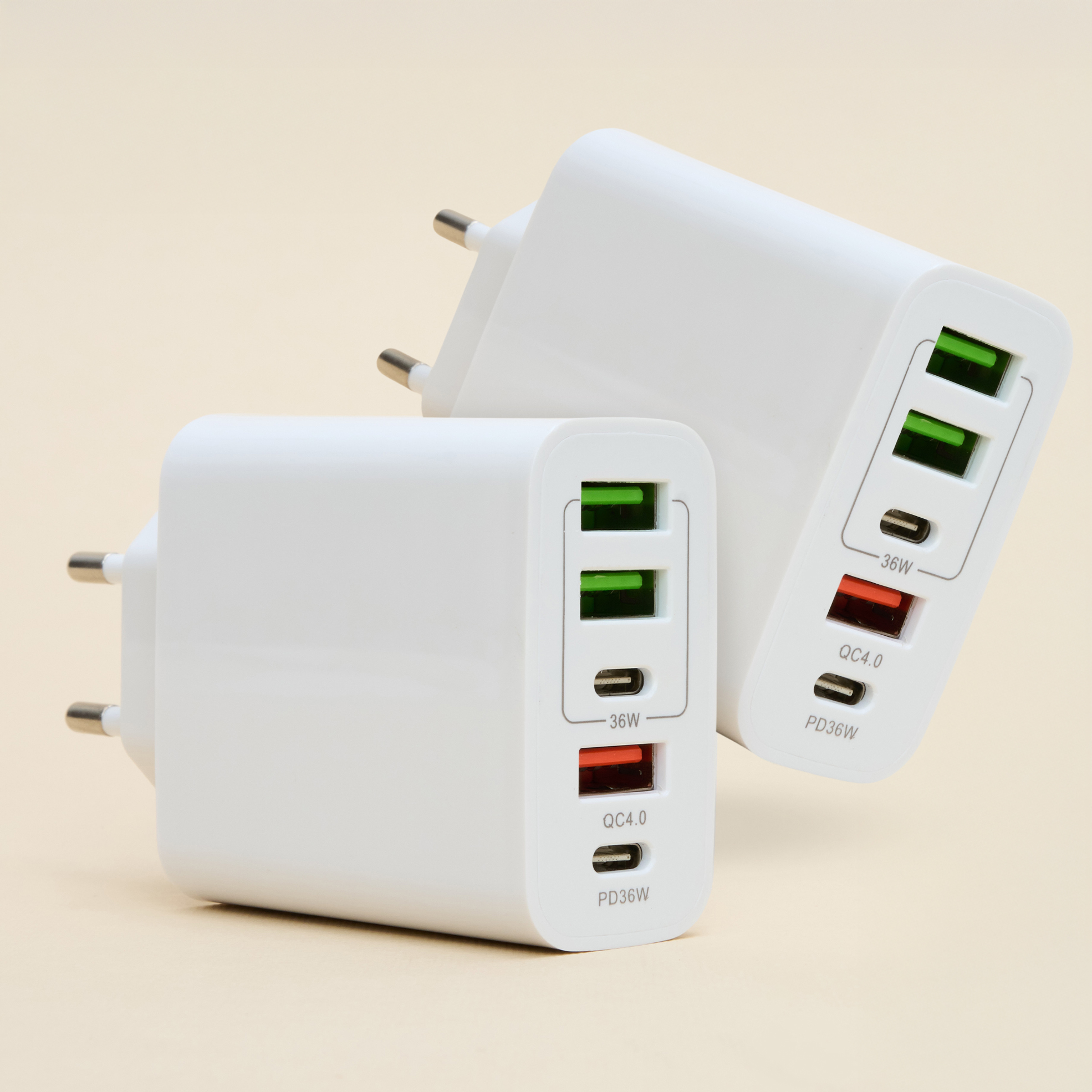 2x 36W Multi-Port Fast Chargers