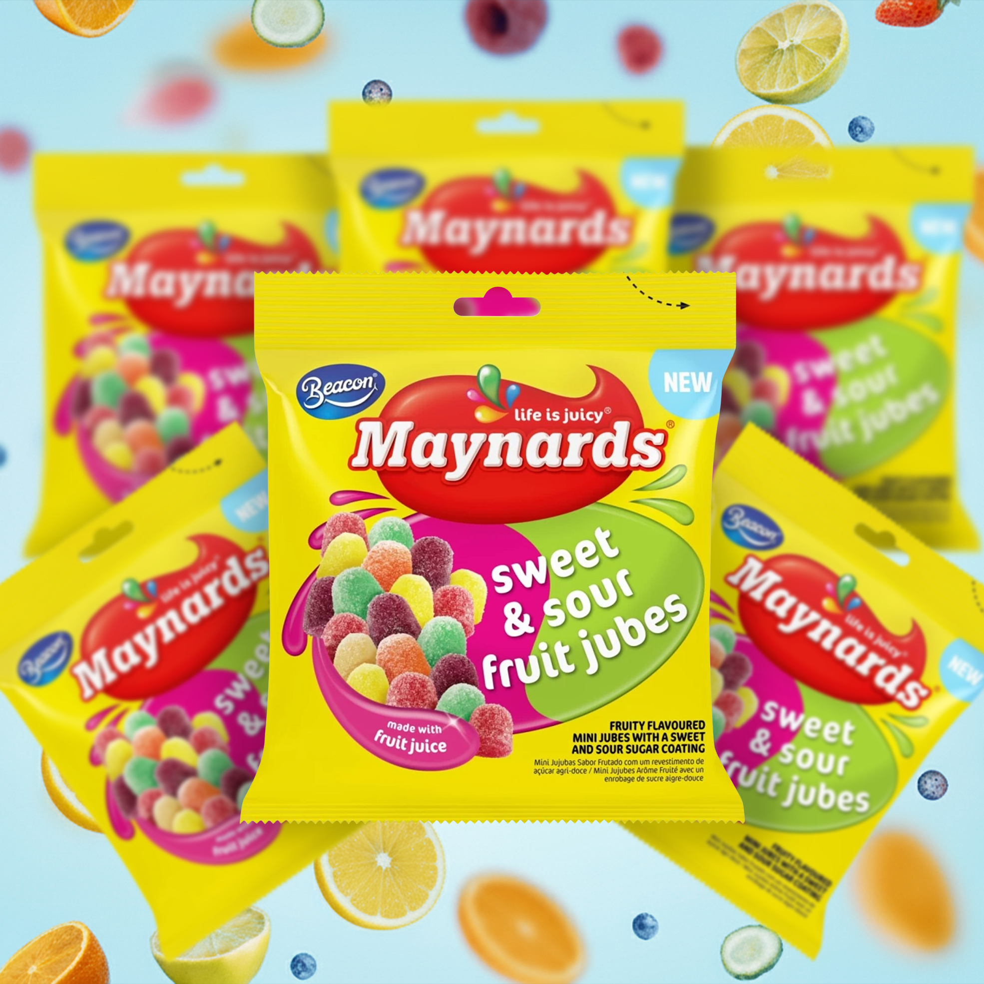 6x 100g Fruity Sweet and Sours Jubes