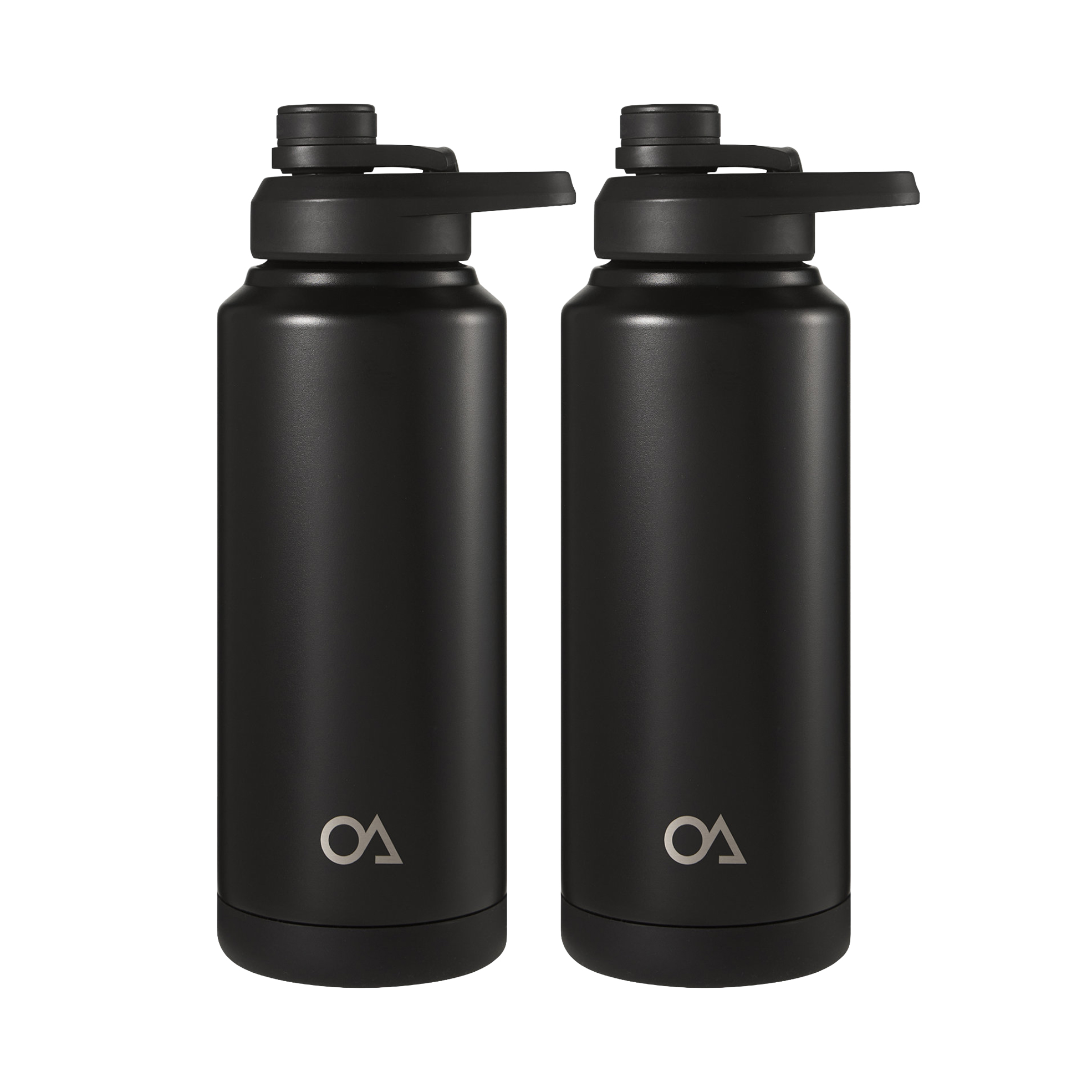 2x 946ml Stainless Steel Double-Walled Insulated Water Bottles