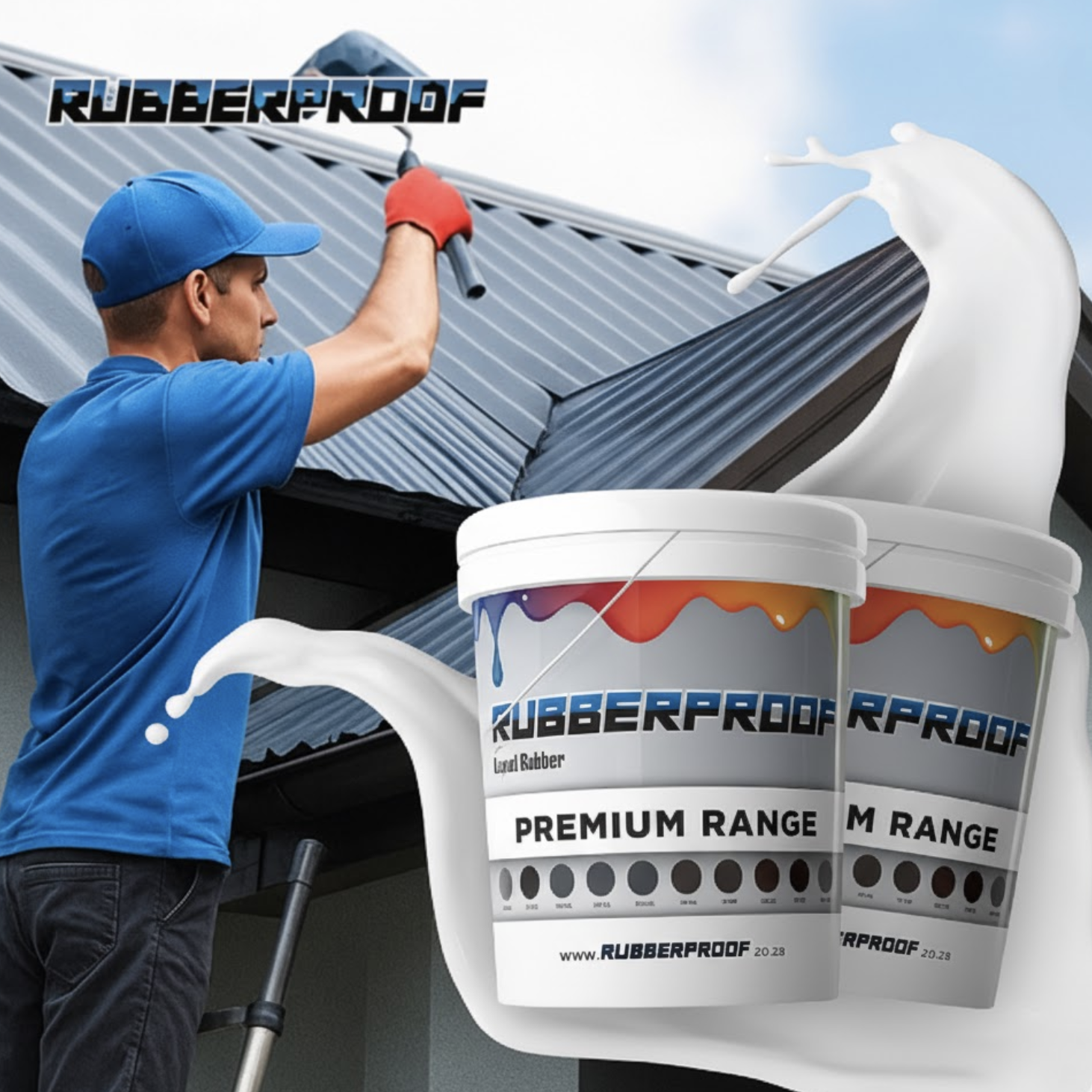2x 20L Premium Liquid Rubber Roof Sealants