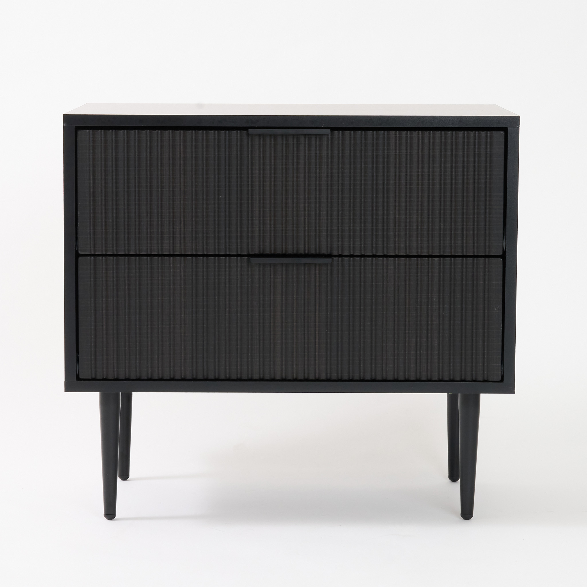 2-Drawer Wide - Black