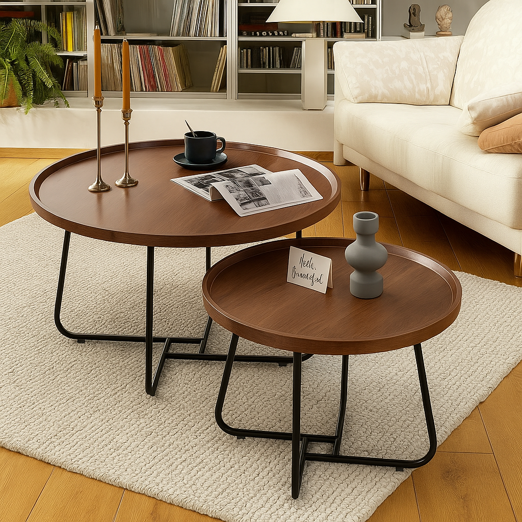 2-Piece Modern Nesting Coffee Tables