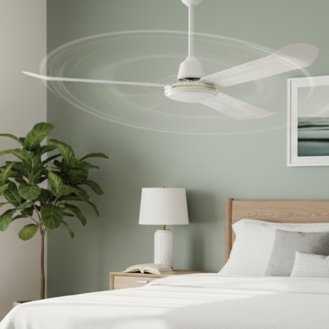 3-Speed White Ceiling Fan