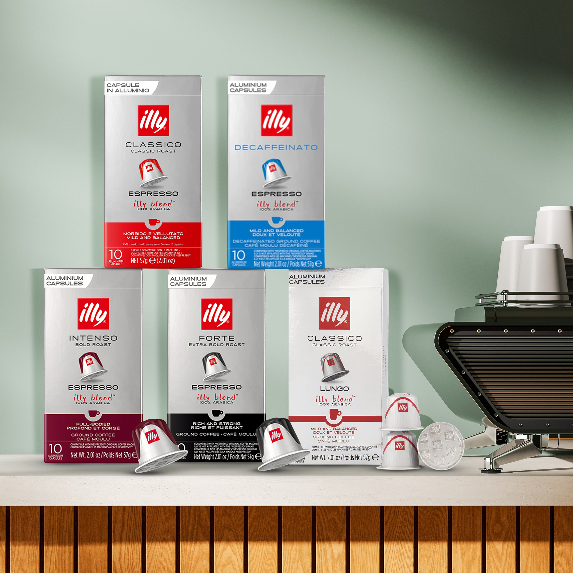 10x 10's Nespresso Compatible Aluminum Coffee Capsules