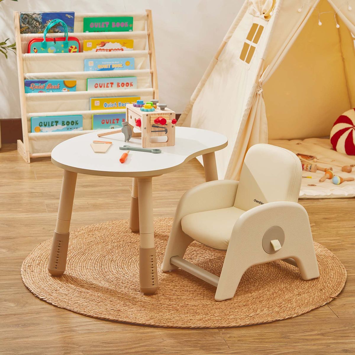 Height Adjustable Dry-Erase Activity Table and Chair Set