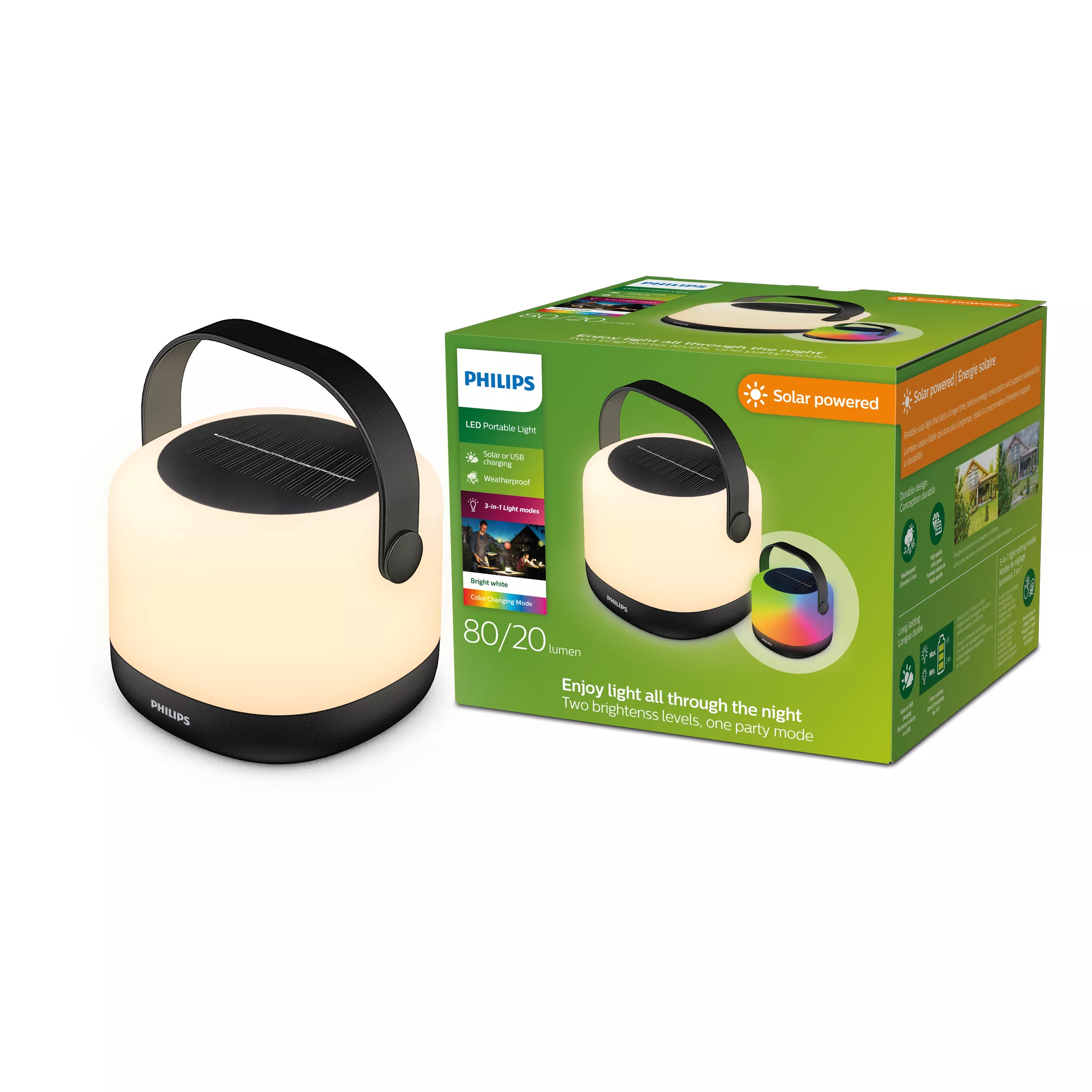 3-in-1 Weatherproof Alula Solar LED Light