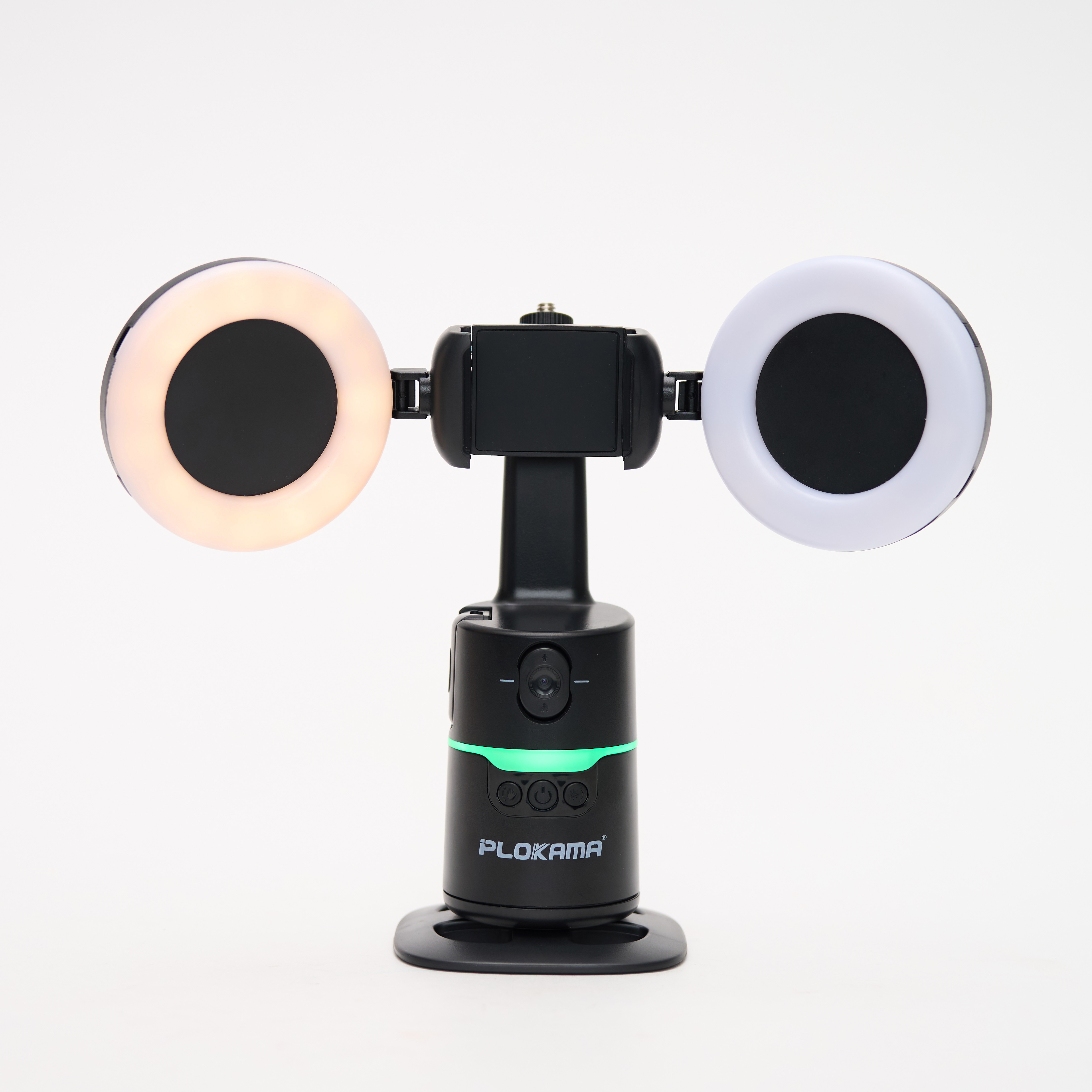 360° Auto Face Tracking Gimbal with Two LED Lights Bluetooth Remote