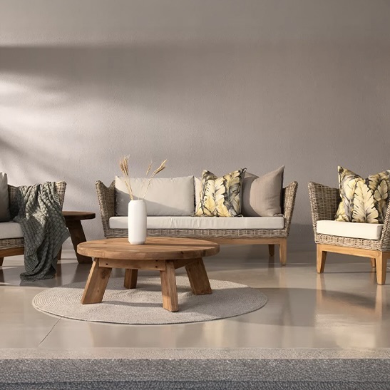 3-Piece Kubu Rattan Patio Set