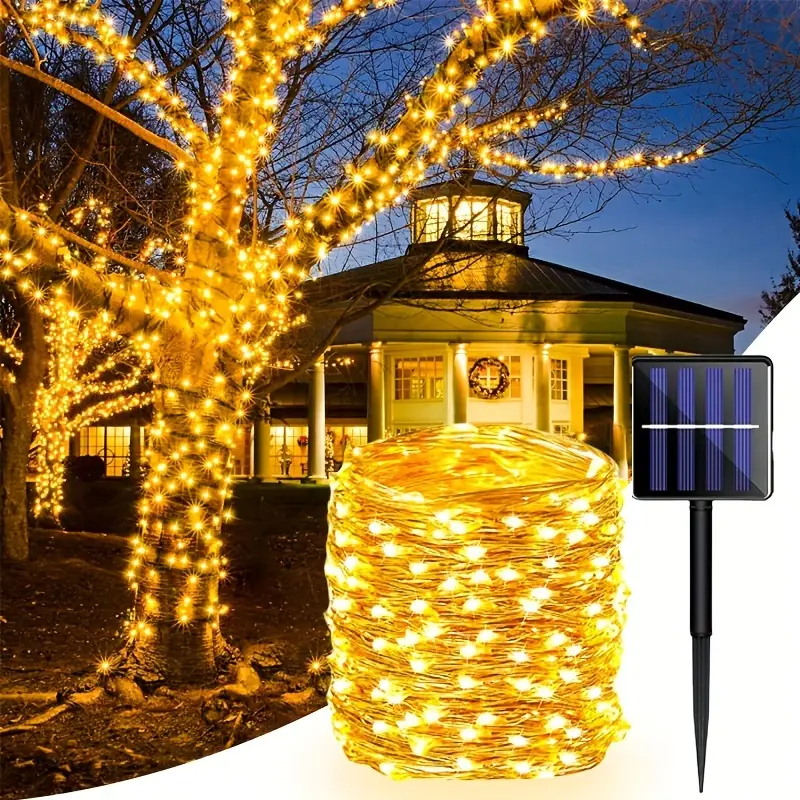 2x 120 LED 8-Mode Solar Fairy String Lights