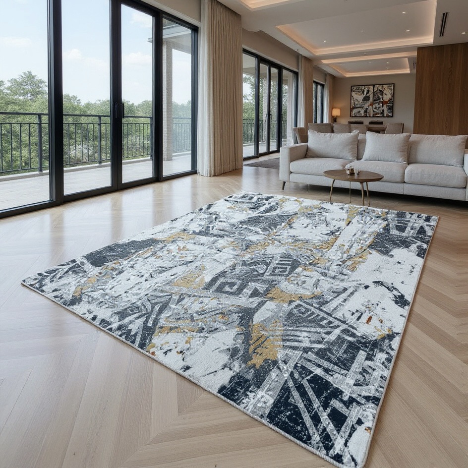 Revolt Mural Abstract Rug