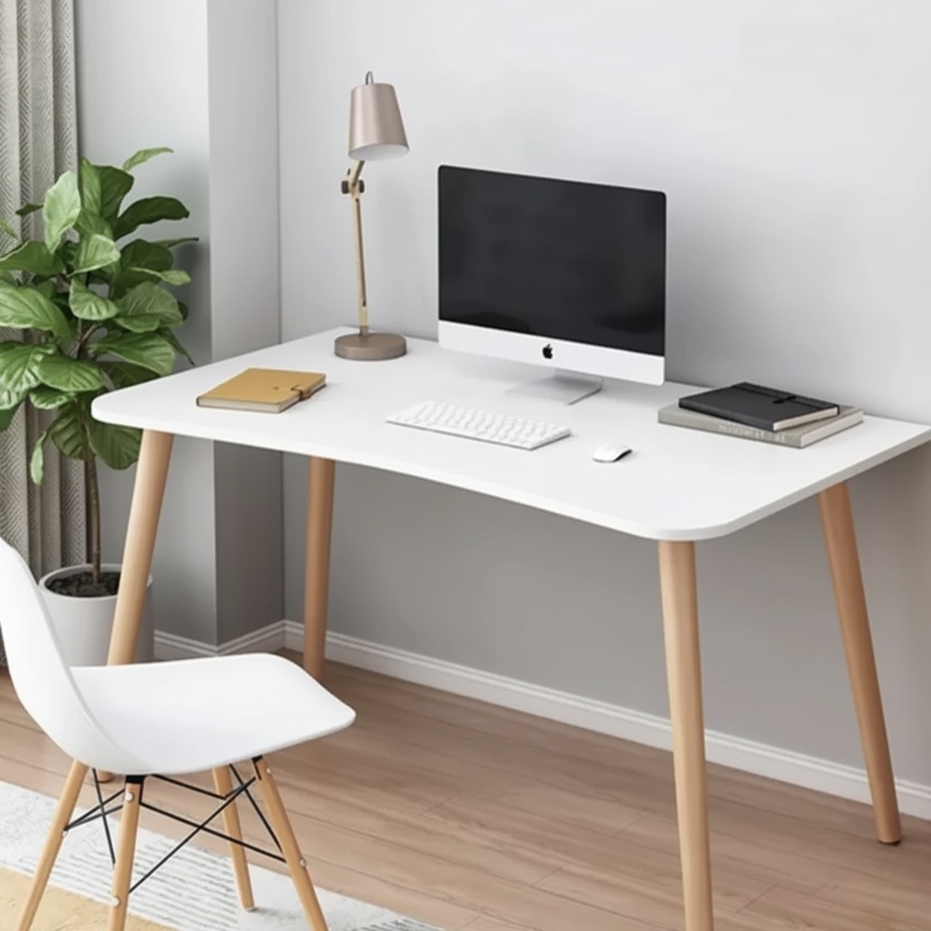 Curved Edged Student Desk and Computer Workstation