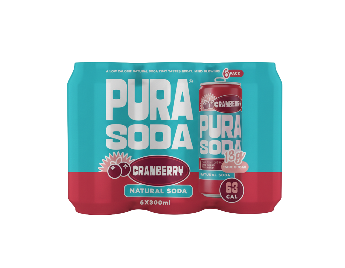 24% off on Pura Soda 24x 300ml Low Sugar Sodas | OneDayOnly