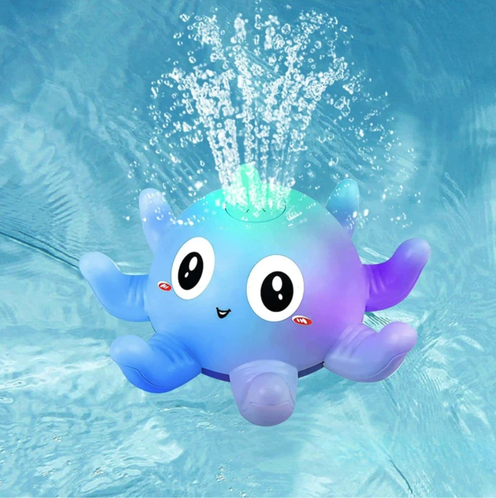 LED Octopus Fountain Bath Toy