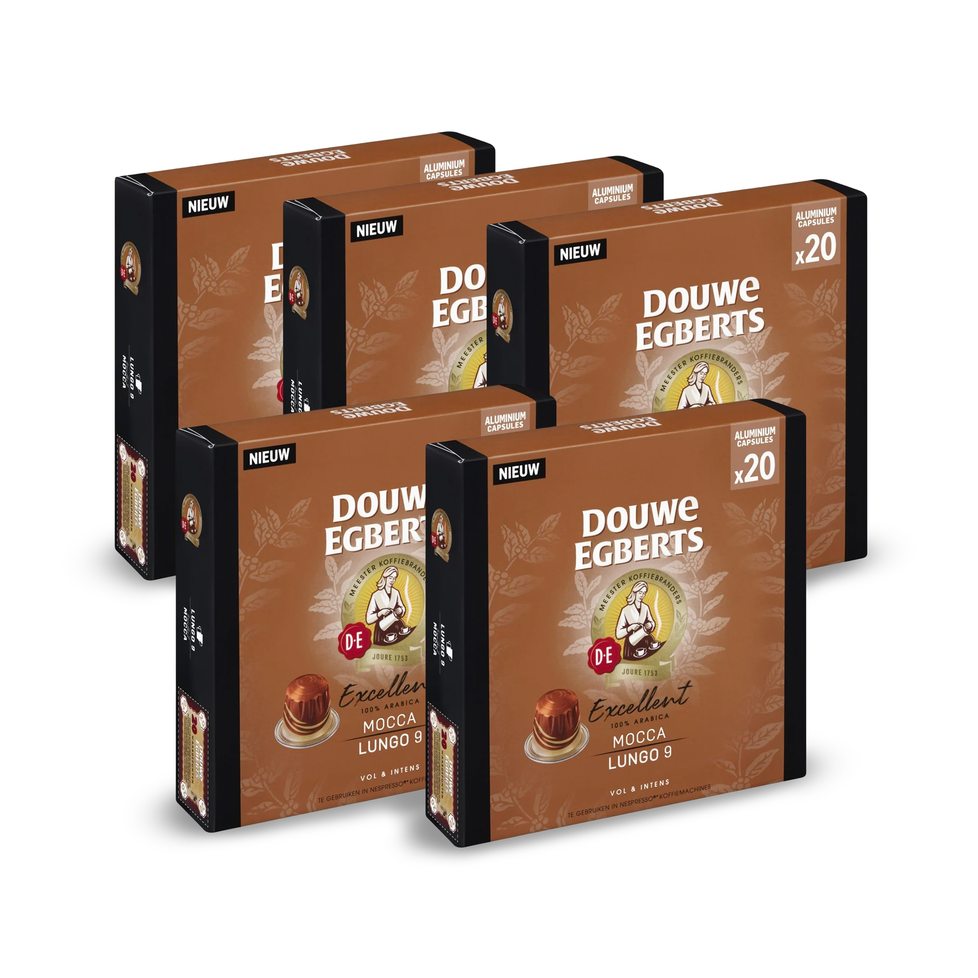 5x 20's Nespresso Compatible Aluminium Coffee Capsules