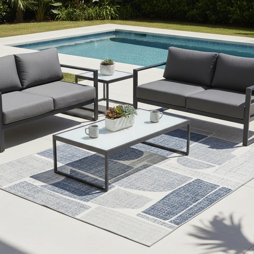 Star Indoor/Outdoor Modern Shapes Rug