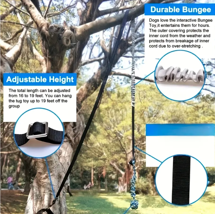 43% off on BouncePaw Dog Bungee Tug Toy | OneDayOnly