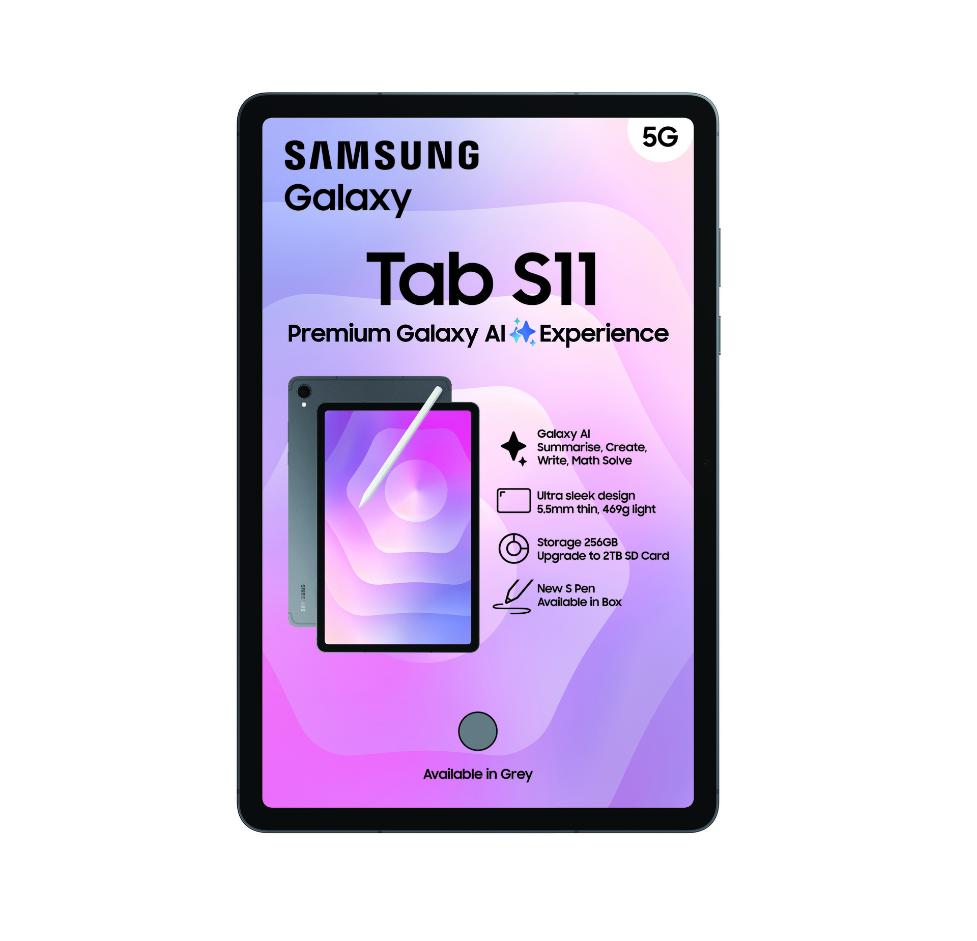 256GB 5G Galaxy S11 Tablet Grey
