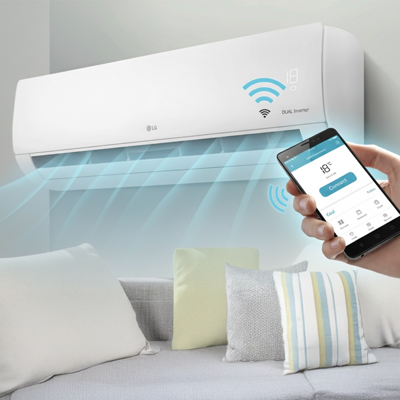 Dual Inverter DualCool Heating & Cooling Split Air Conditioner with Wifi Control