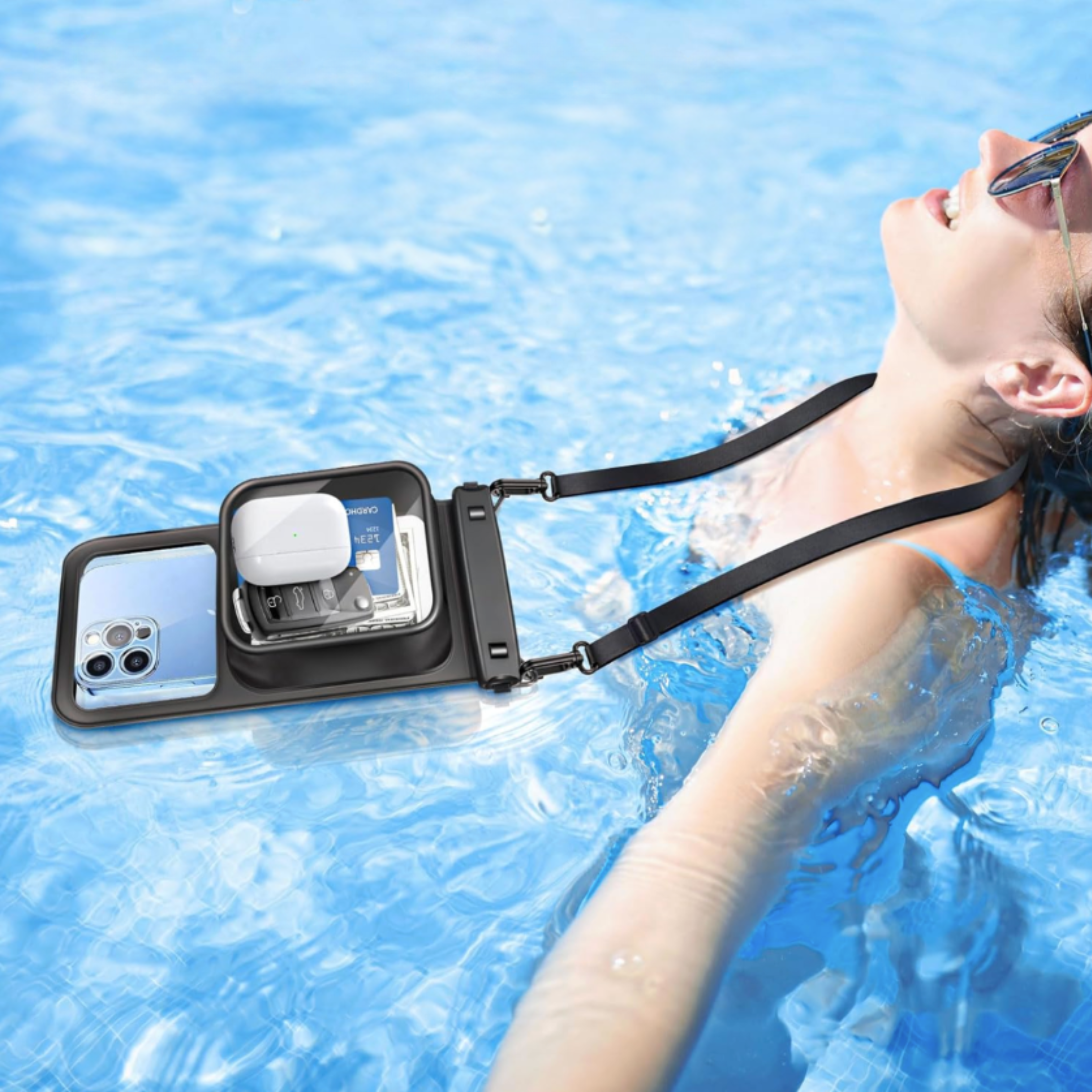 Universal Waterproof Phone Pouch with Accessory Slot