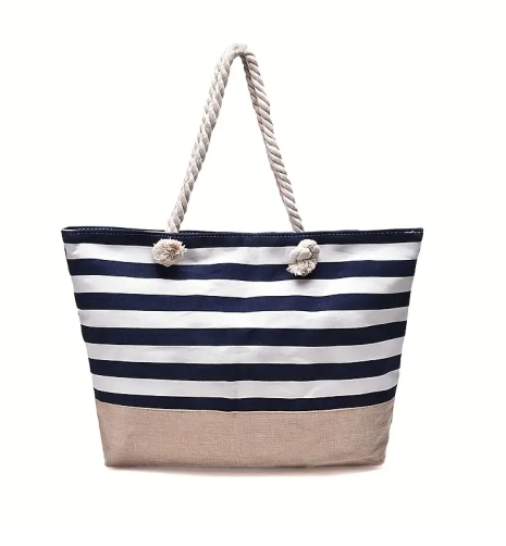 Striped Beach Bag