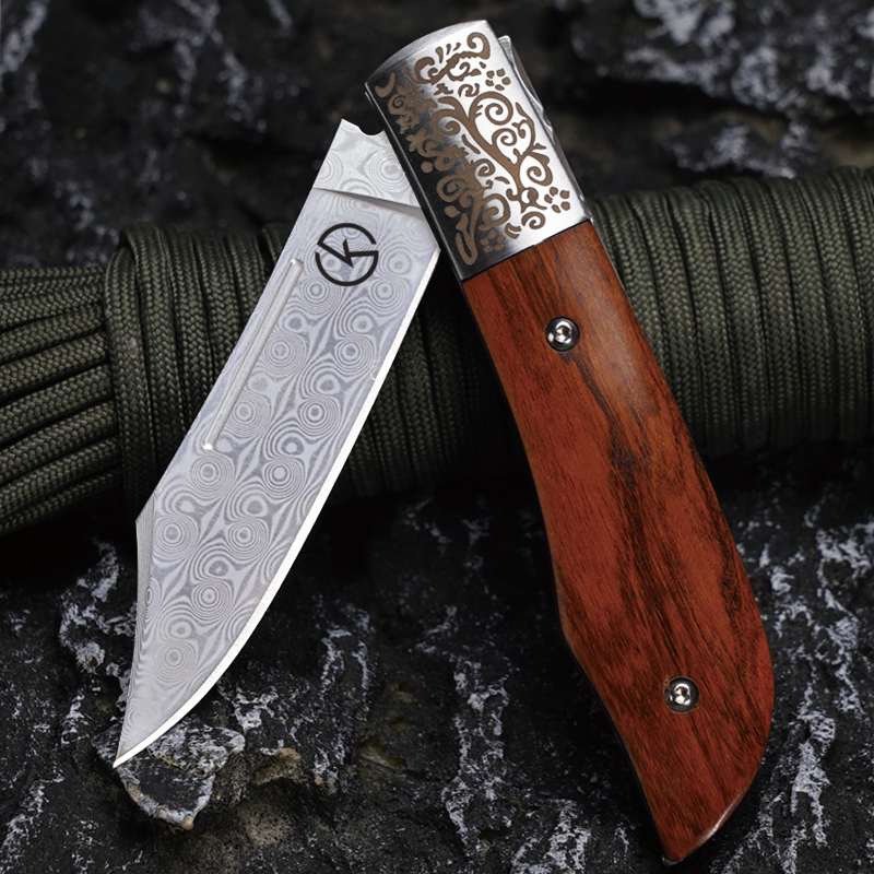 Stainless Steel Damascus Folding Knife