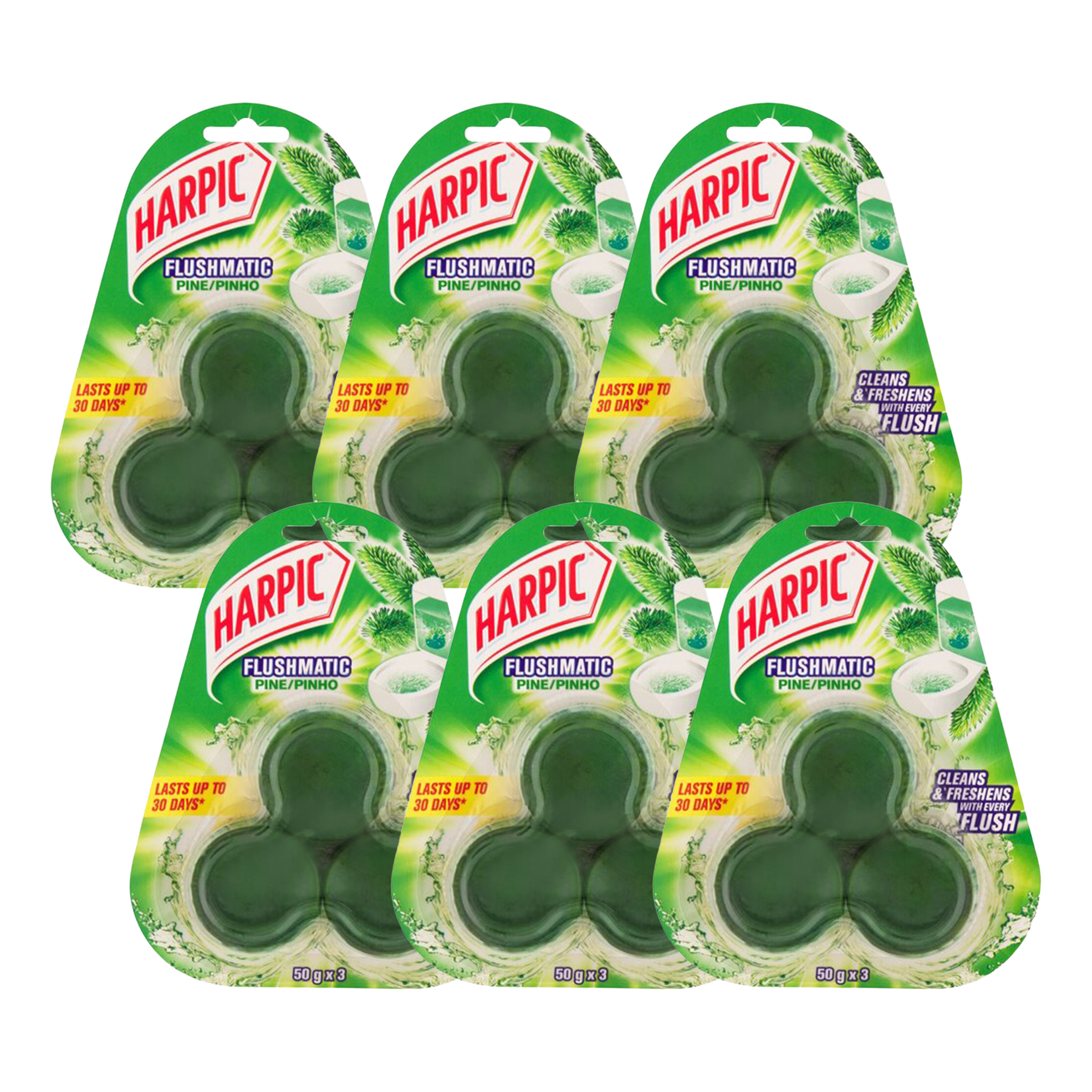 6x 50g Flushmatic In-Cistern Toilet Cleaners