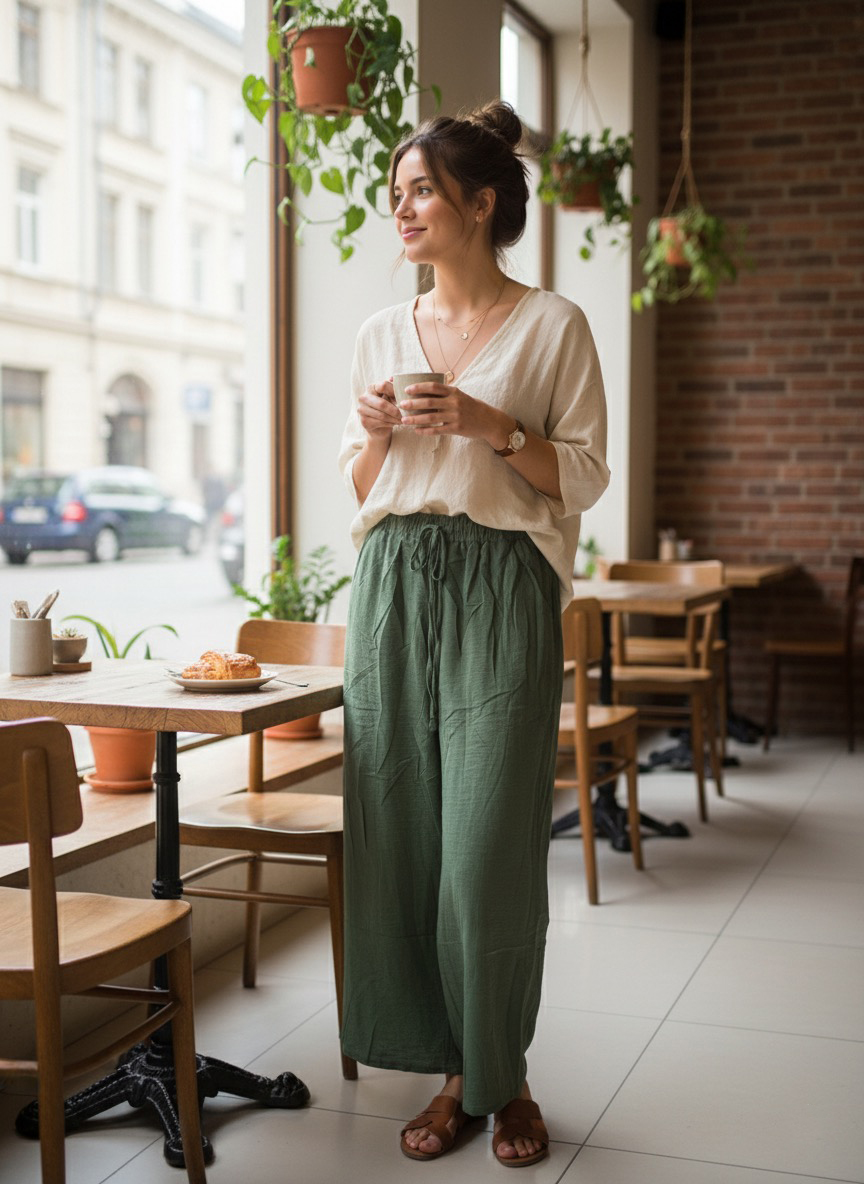 50% off on Zush Ladies Wide Leg Pants | OneDayOnly