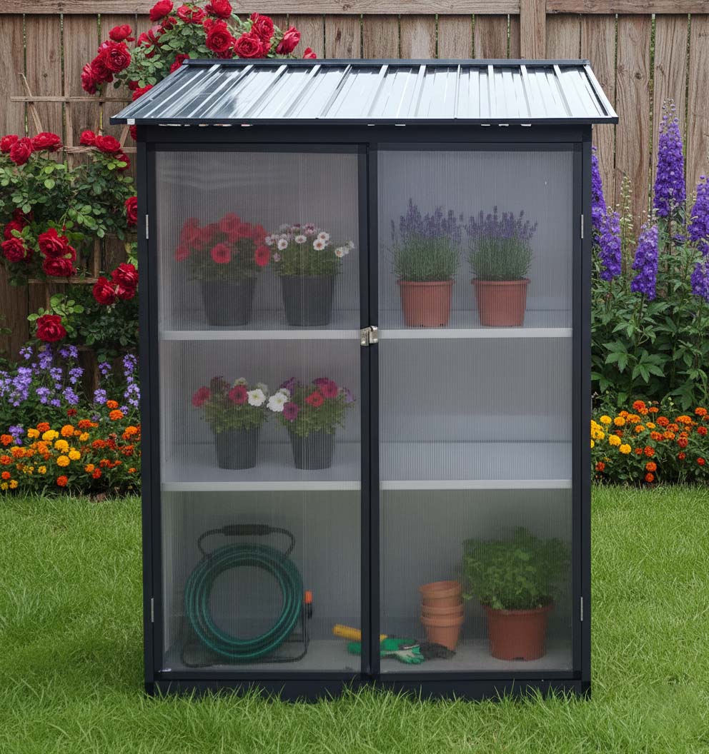 60% off on Green House Galvanised Steel Garden Shed | OneDayOnly
