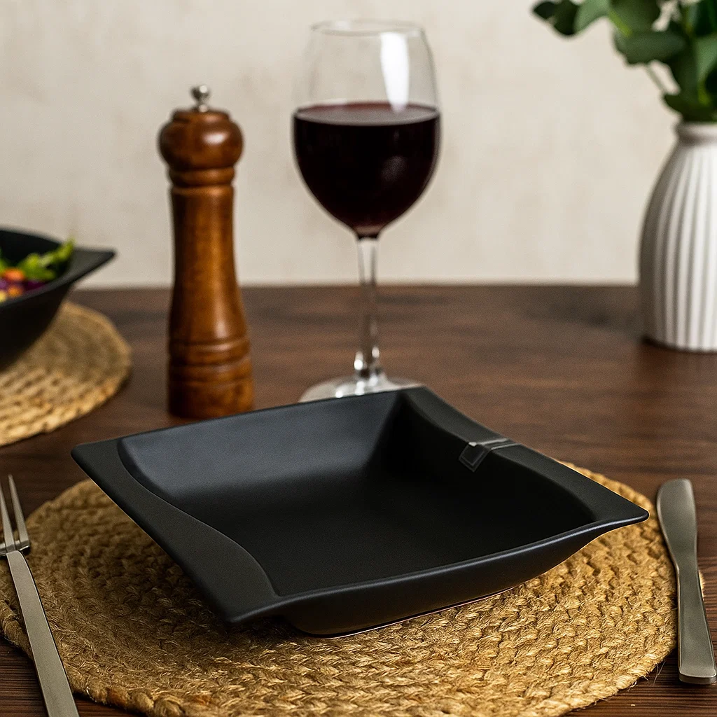 5x Ceramic Deep Wavy Bowls