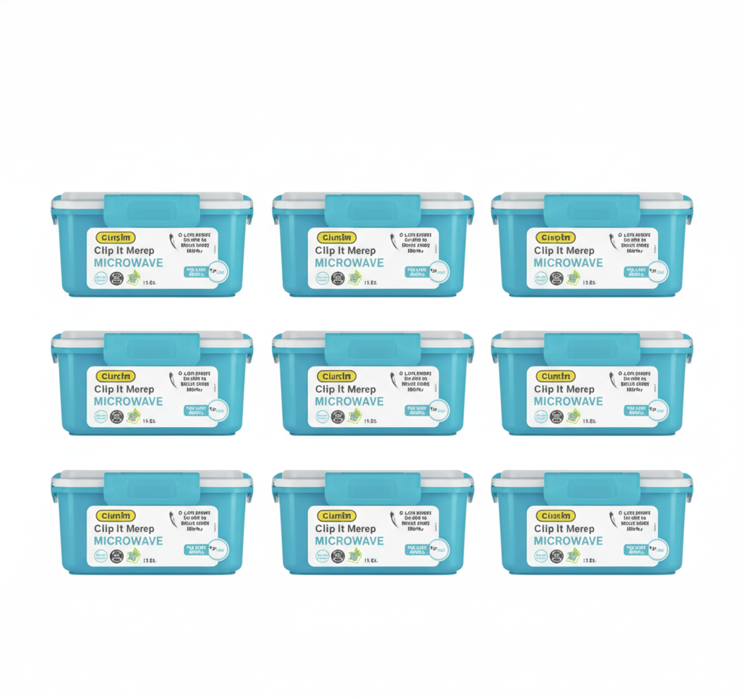 6x Clip 'n Seal Microwave Containers