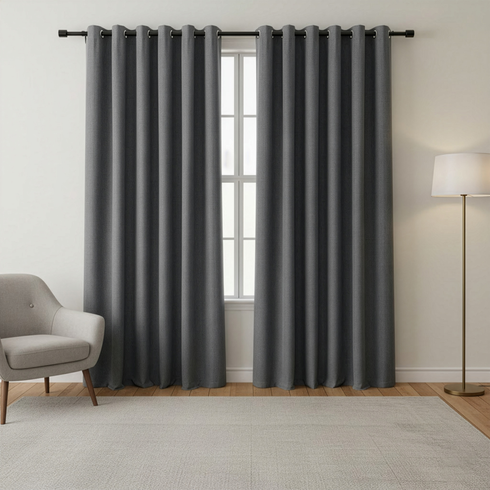 Brooklyn 100% Block Out Eyelet Curtain