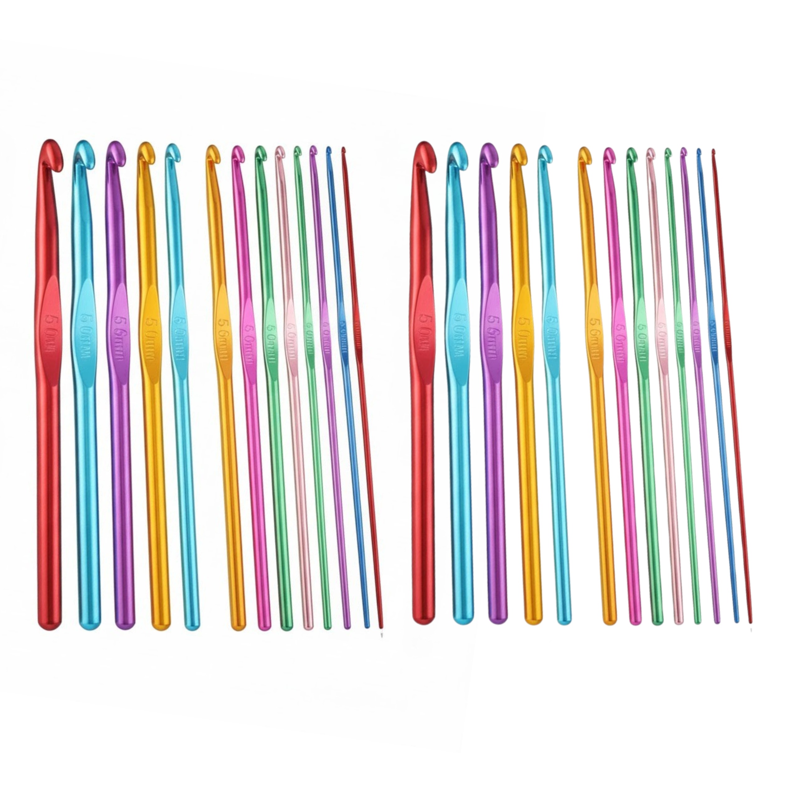 2x 12-Piece Crochet Needle Set