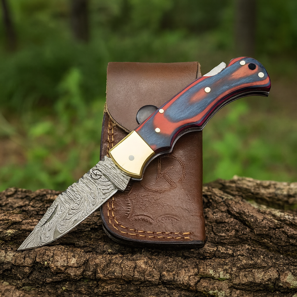 Handmade Damascus Steel Folder