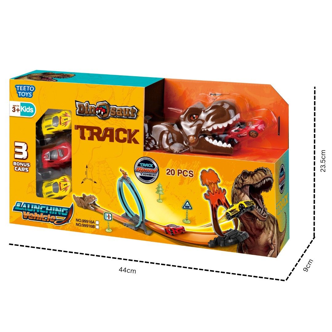 48% off on 20-Piece 360 Dino Track Car Set | OneDayOnly