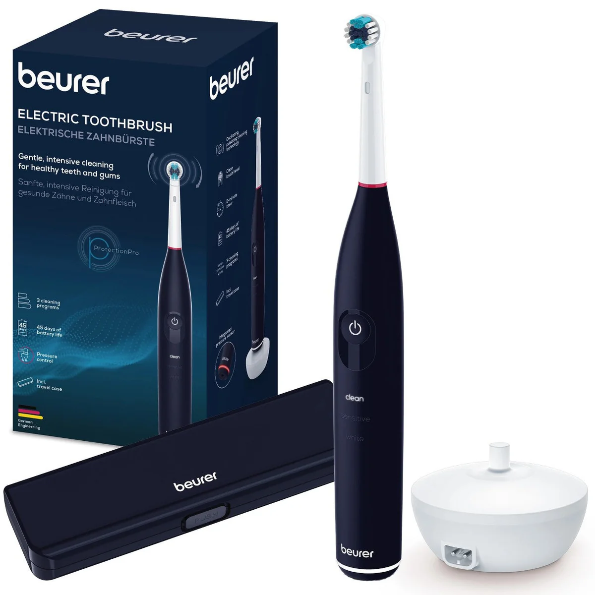 45 Day Long Electric Toothbrush with 8 Spare Heads