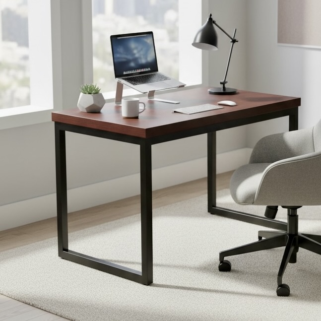 Modern Solid Pine Wood Office Desk