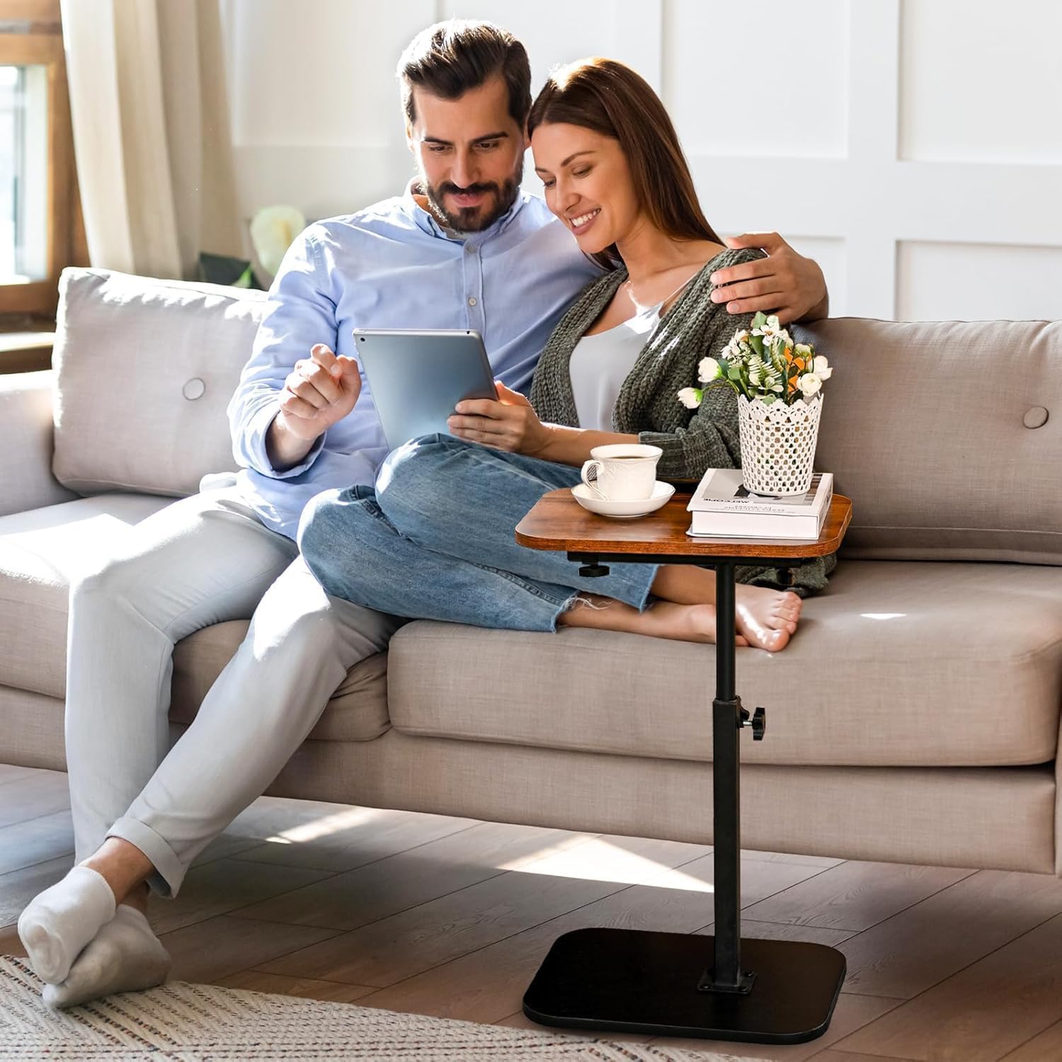 64% off on 2x Height-Adjustable Side Tables | OneDayOnly